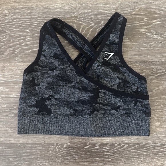 Gymshark Camo Seamless Set BUNDLE (3) Sports Bra Booty Scrunch Leggings Small - Picture 4 of 13